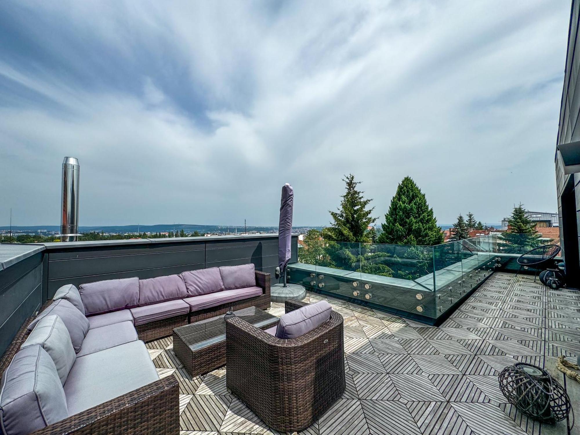 Apartman Se Saunou A Terasou S Vyhledem Na Brno Exteriér fotografie