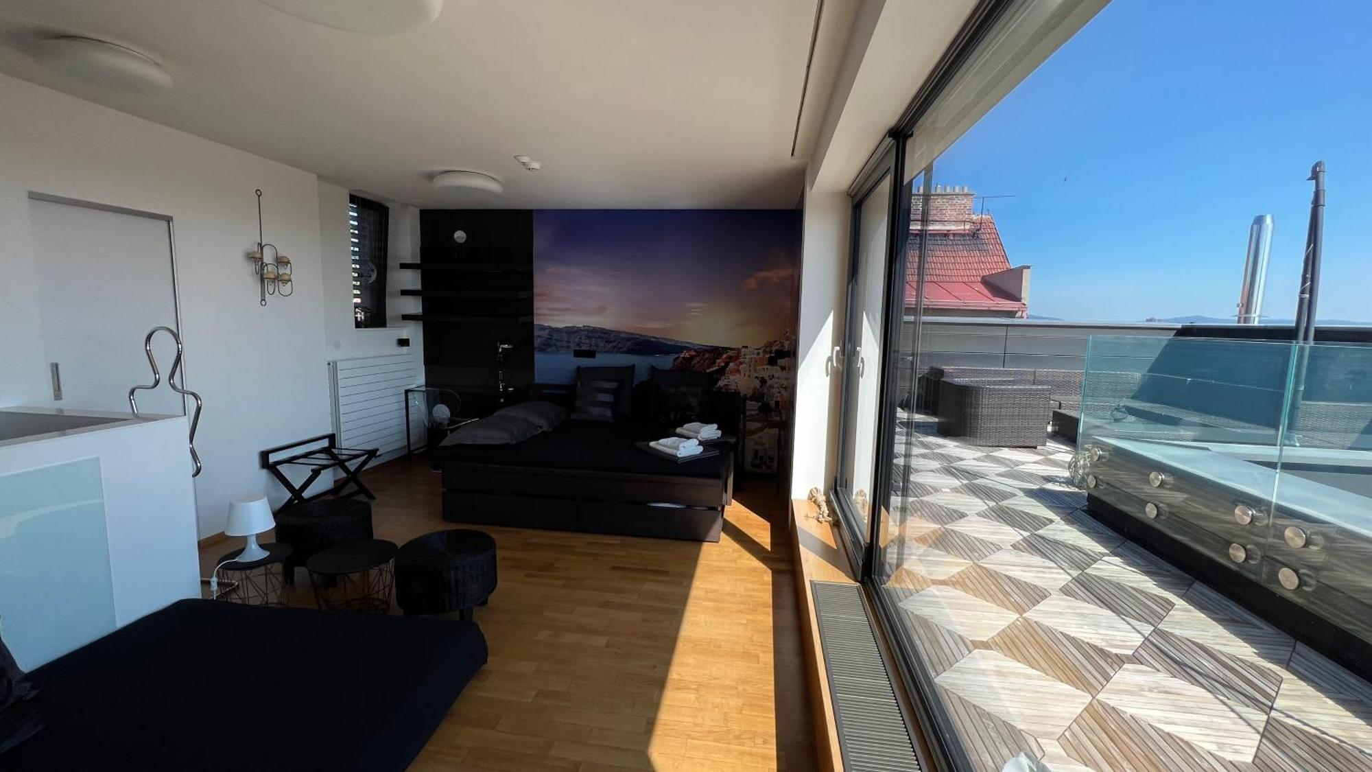 Apartman Se Saunou A Terasou S Vyhledem Na Brno Exteriér fotografie