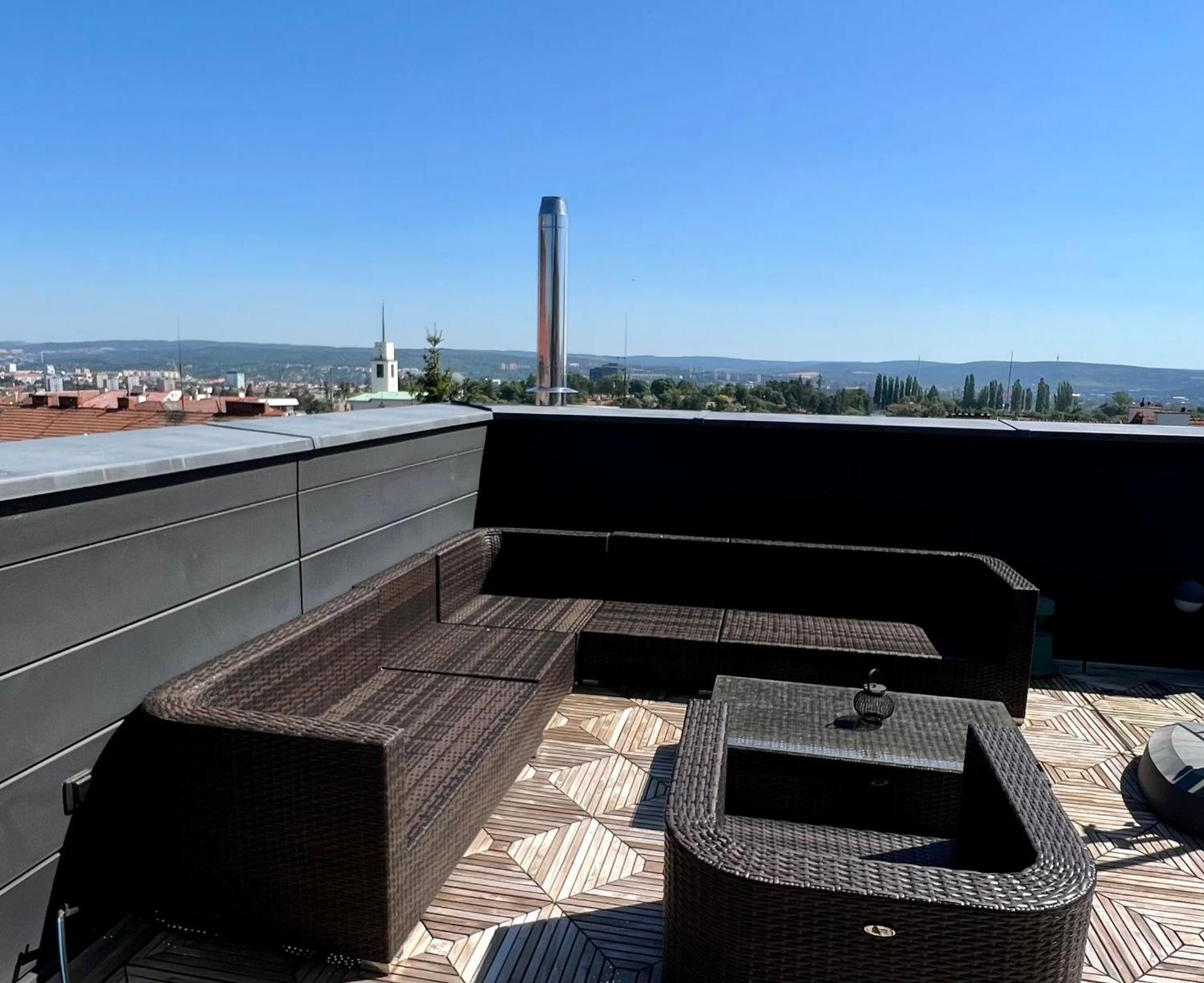 Apartman Se Saunou A Terasou S Vyhledem Na Brno Exteriér fotografie