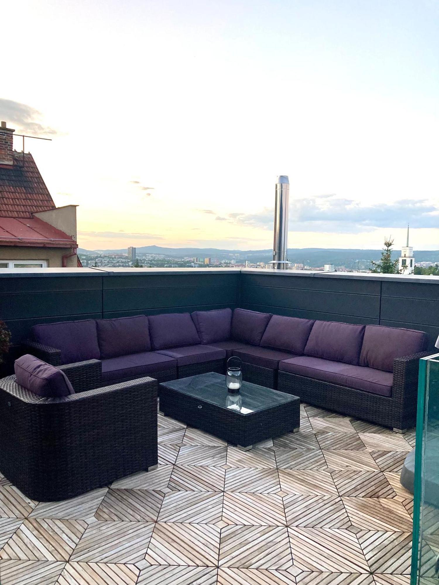 Apartman Se Saunou A Terasou S Vyhledem Na Brno Exteriér fotografie